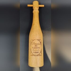 Vintage Montreal Quebec Pine Wood Pepper Mill French Country Home Dining